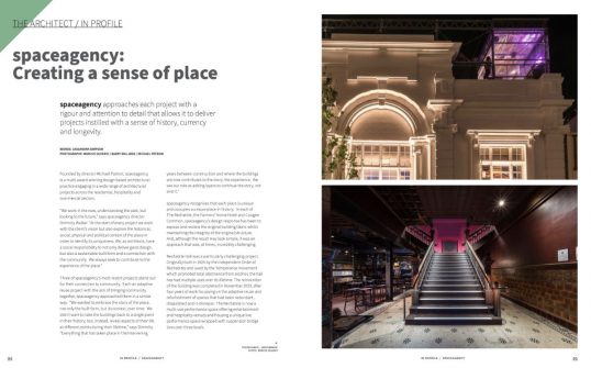 The architect magazine. The Rechabite Hall space agency architects. Marcos Silverio Photographer